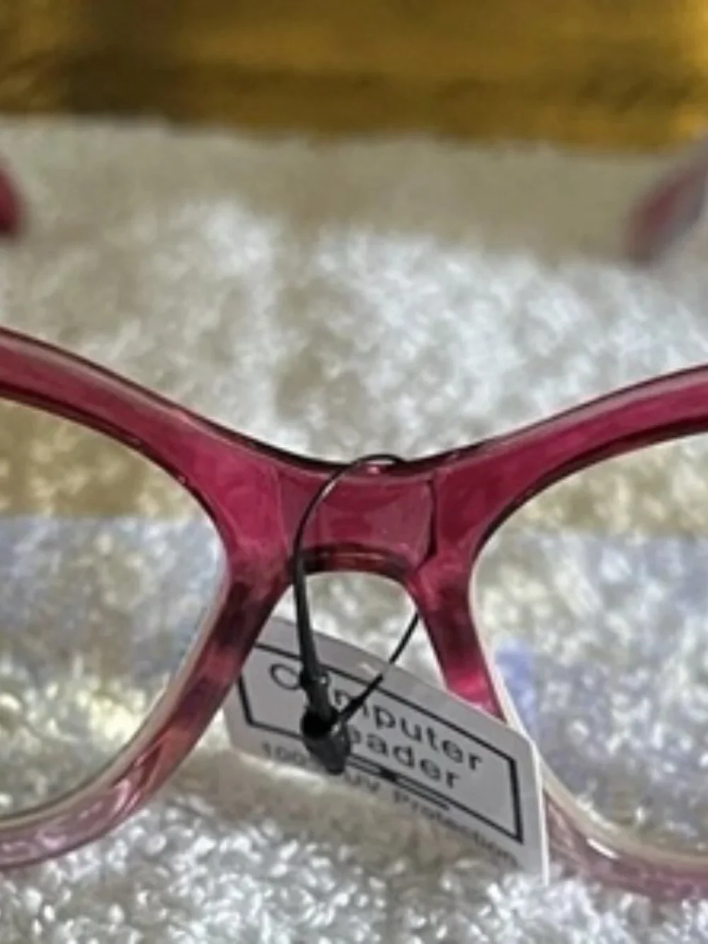 JOY MANGANO Rose Pink Gradient Crystal Cat Eye Blue-Light Reading Glasses: +3.50
